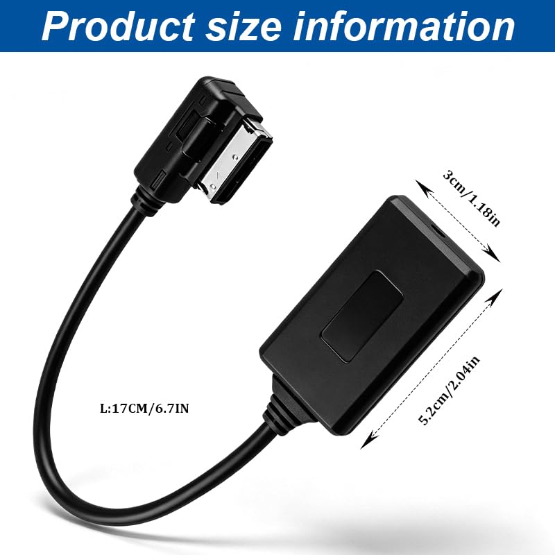 OpusBags Bluetooth Adapter Music Interface Cable, Stable Signal