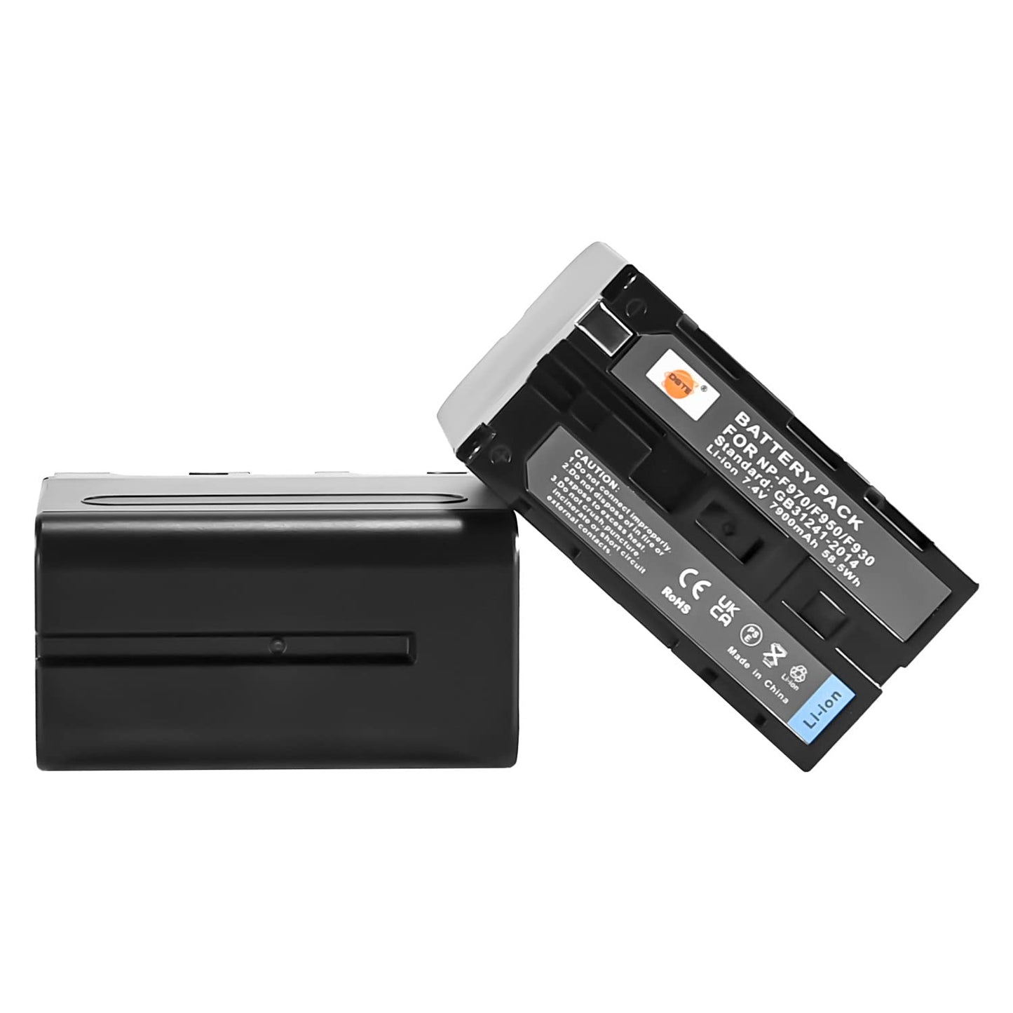 DSTE (2 Pack) NP-F970 Battery + Rapid Dual Battery Charger Compatible with Sony DCM-M1 MVC-CD1000 HDR-FX1 DCR-VX2100E DSR-PD190P HXR-NX3 NP-F930