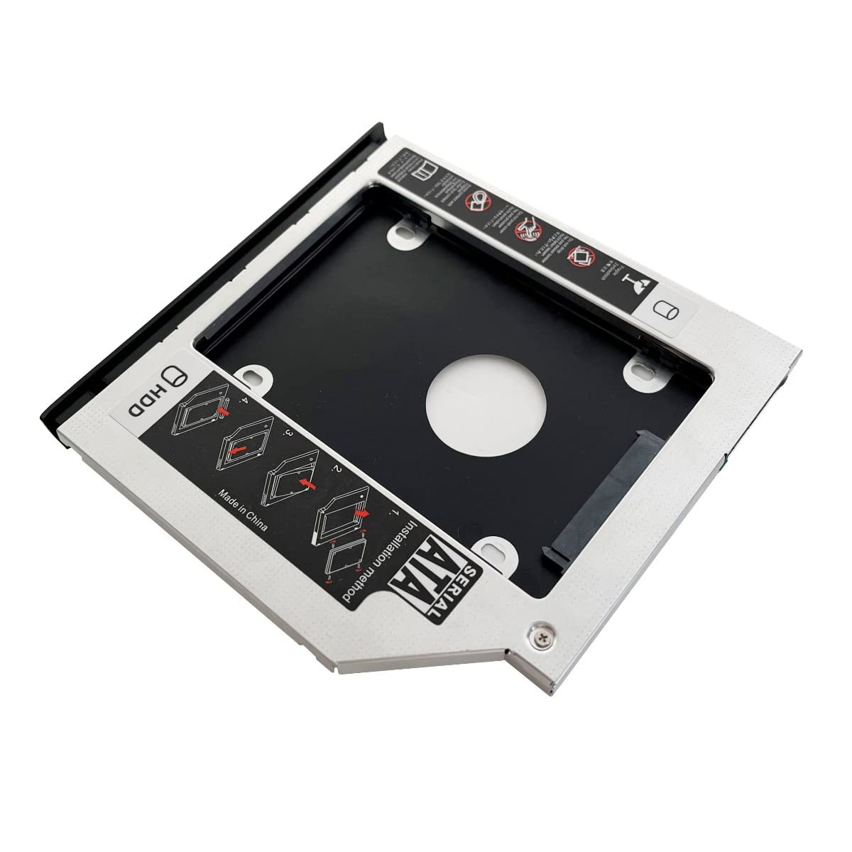 DY-tech 2nd HDD SSD Hard Drive Enclosure Caddy for HP EliteBook 2530p 2540p with Faceplate Bezel and Mounting Bracket