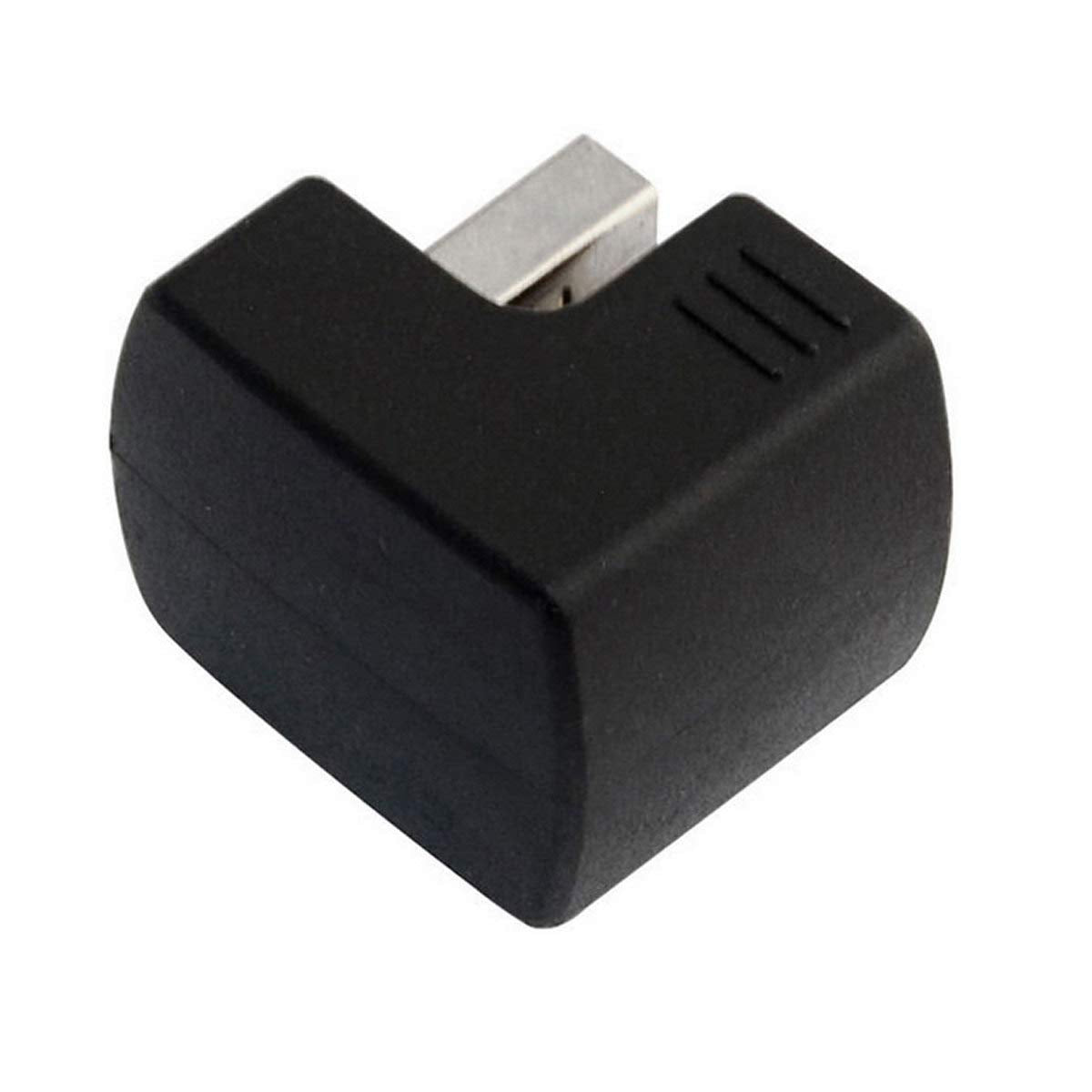 cablecc Down Angled USB 2.0 Adapter A Male to Female Extension 90 180 360 Degree Black