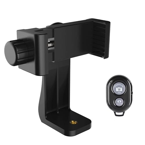 AFAITH Cell Phone Tripod Mount with Remote, Phone Holder Adapter Selfie Monopod with Adjustable Clamp for iPhone 16 15 14 13 12 11 Max Pro Phone X XR