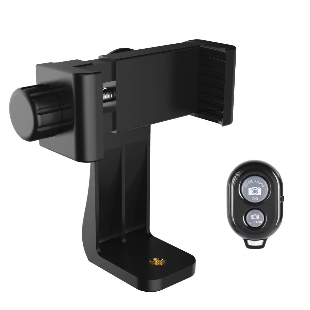 AFAITH Cell Phone Tripod Mount with Remote, Phone Holder Adapter Selfie Monopod with Adjustable Clamp for iPhone 16 15 14 13 12 11 Max Pro Phone X XR