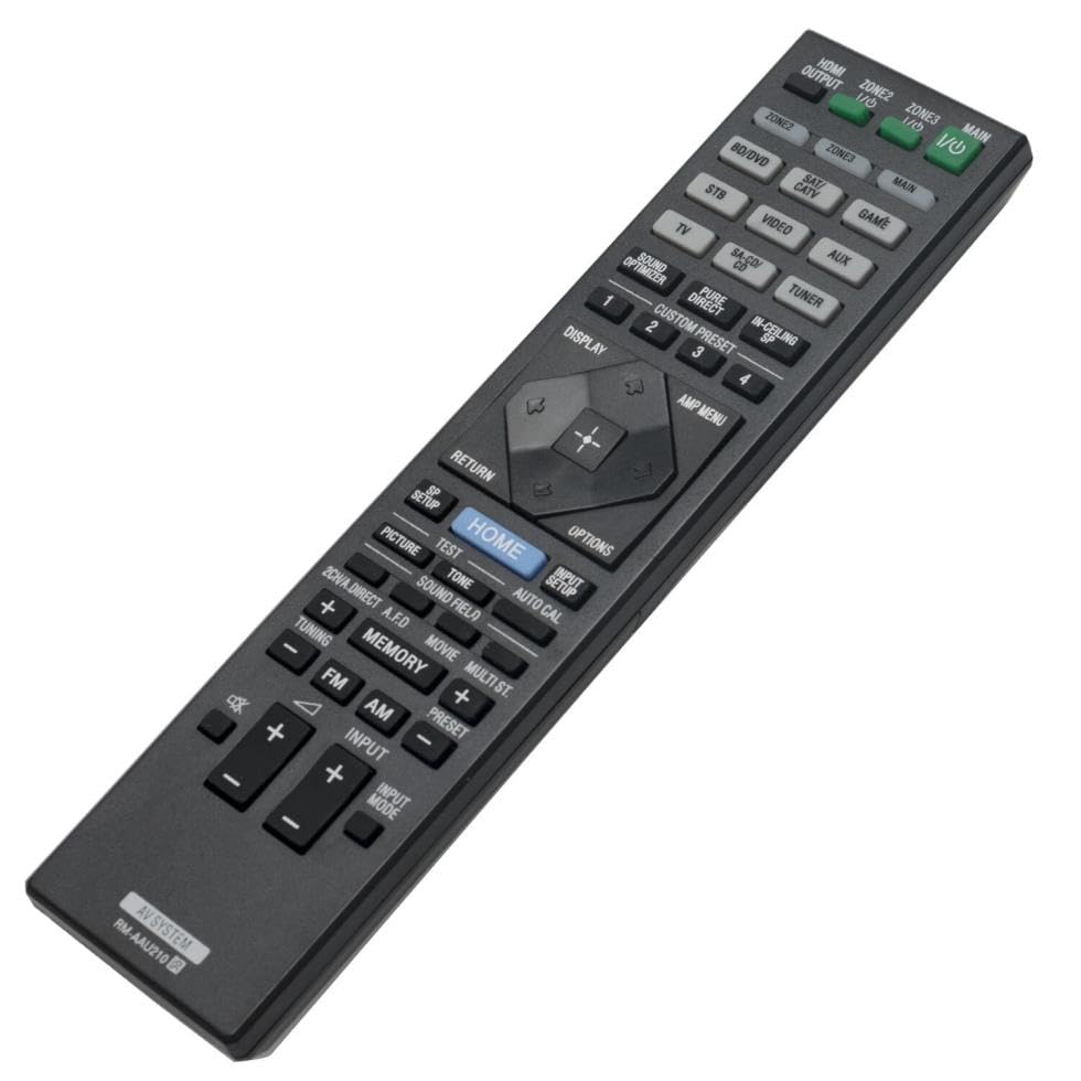 RM-AAU210 Replacement Remote Control for Sony AV Receiver Home Theater System in Living Rooms or Rooms, No Programming or Pairing Needed, Replace