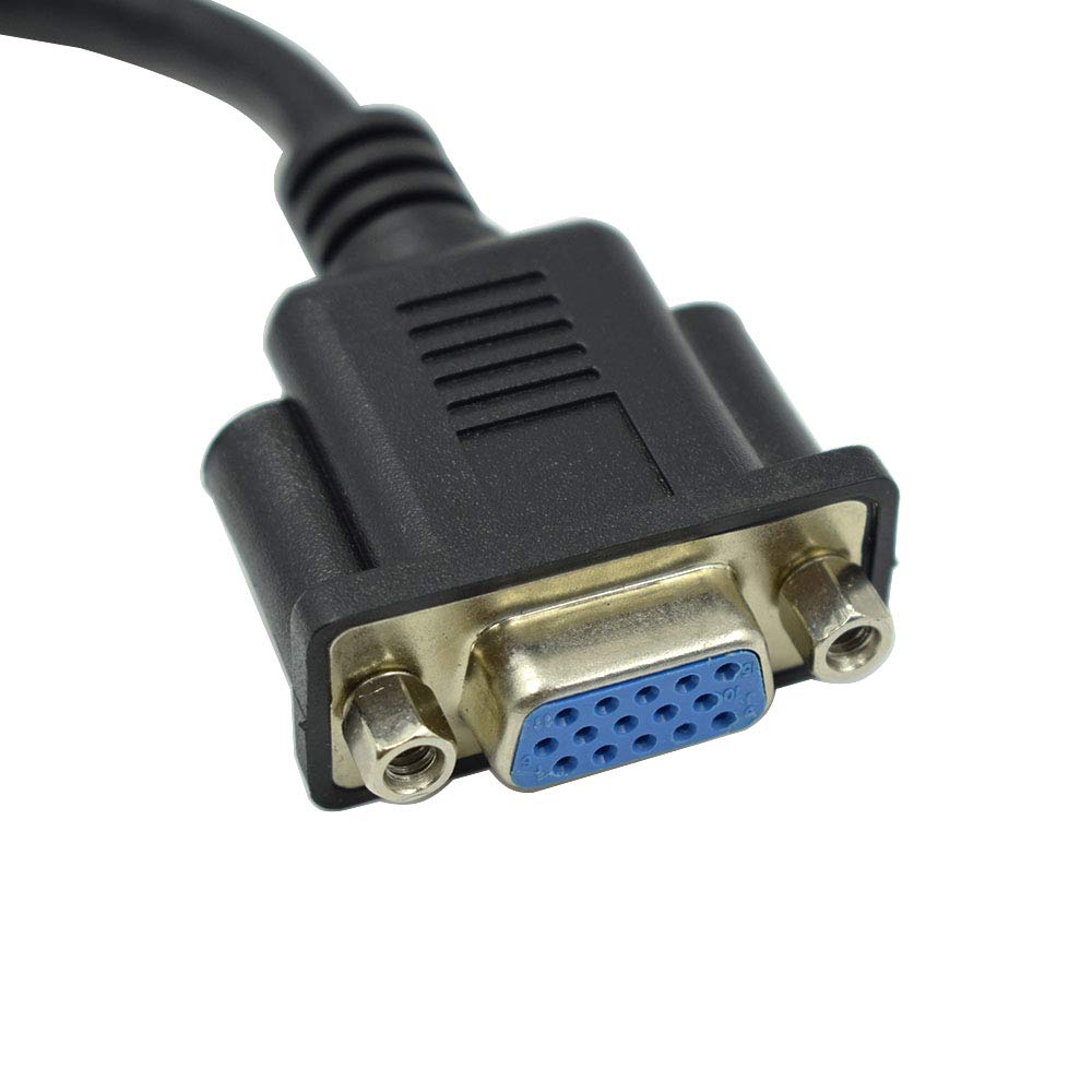 Hxchen 30cm/1ft 15Pin VGA Extension Cable, Male to Female Cable