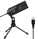 FIFINE USB Microphone, Metal Condenser Recording Microphone for MAC OS, Windows, Cardioid Laptop Mic for Recording Vocals, Voice Overs, Streaming