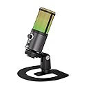 G-MARK MK6 RGB USB Condenser Microphone, Gaming Microphone for Podcasts, Streaming, Broadcasting, Condenser Mic with Cardioid, Omnidirectional