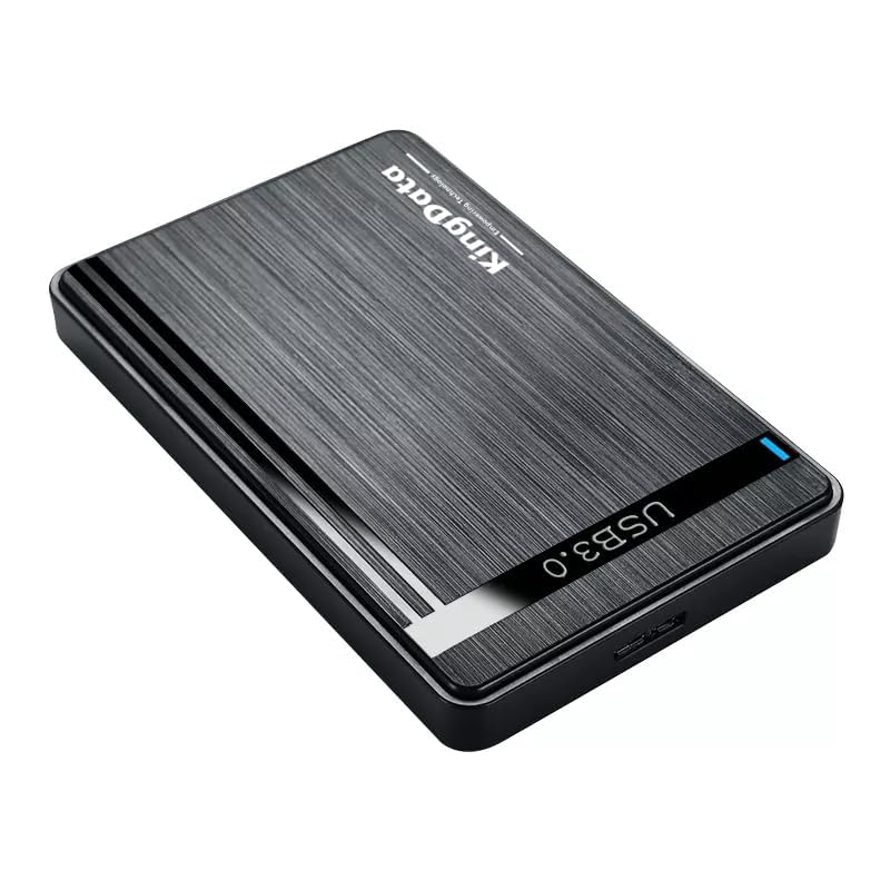 KingData SSD HDD Hard Drive Enclosure 2.5" inch SATA III USB 3.0 Caddy Case External Reader Laptop Fast Data Transfer UASP Cable Included Tool-Free