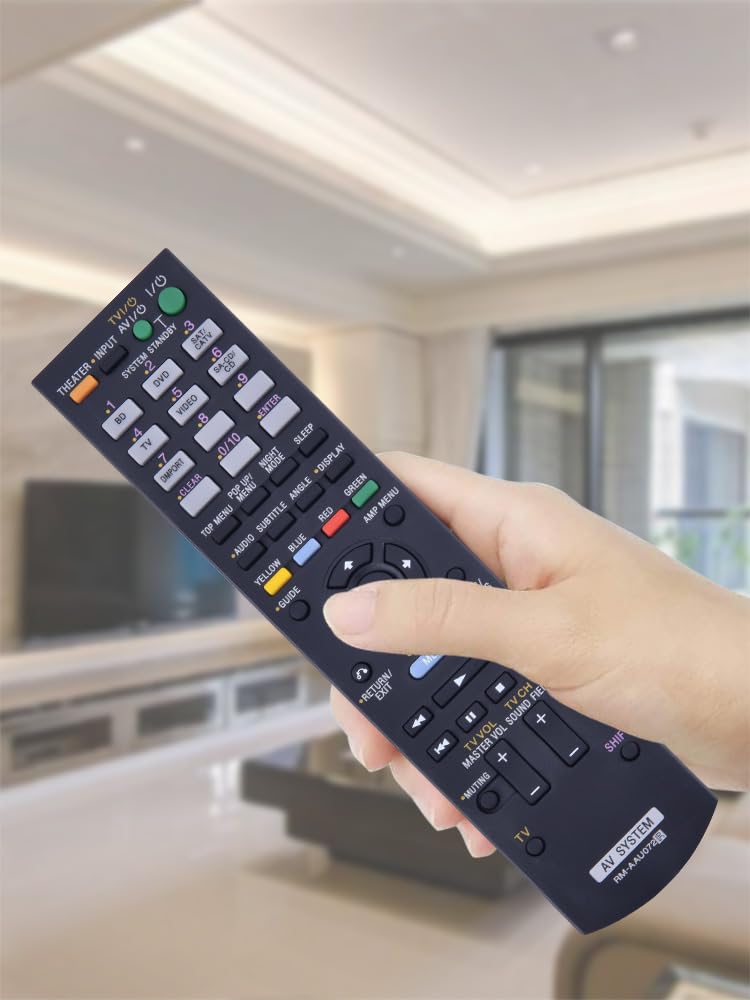 RM-AAU072 RMAAU072 Replacement Remote Control Compatible for Sony AV Receiver Home Audio Theater System RM-AAU071 HT-CT150 HT-CT150HP HT-SS370