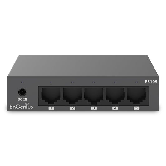 EnGenius 5-Port Gigabit Unmanaged Switch (ES105) | 5X GE Ports high-Speed Connections | Plug and Play | fanless Silent Operation | IEEE 802.3az Energy