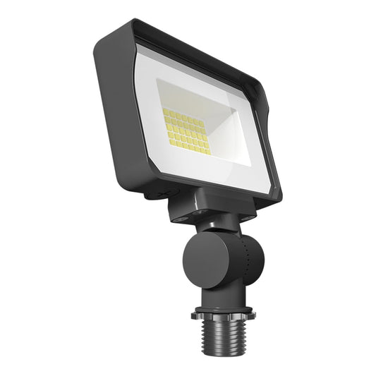 RAB X34 Series Adjustable LED Flood Light - Selectable Wattage & CCT, Outdoor Commercial Fixture (Available in Bronze or White) (Bronze)