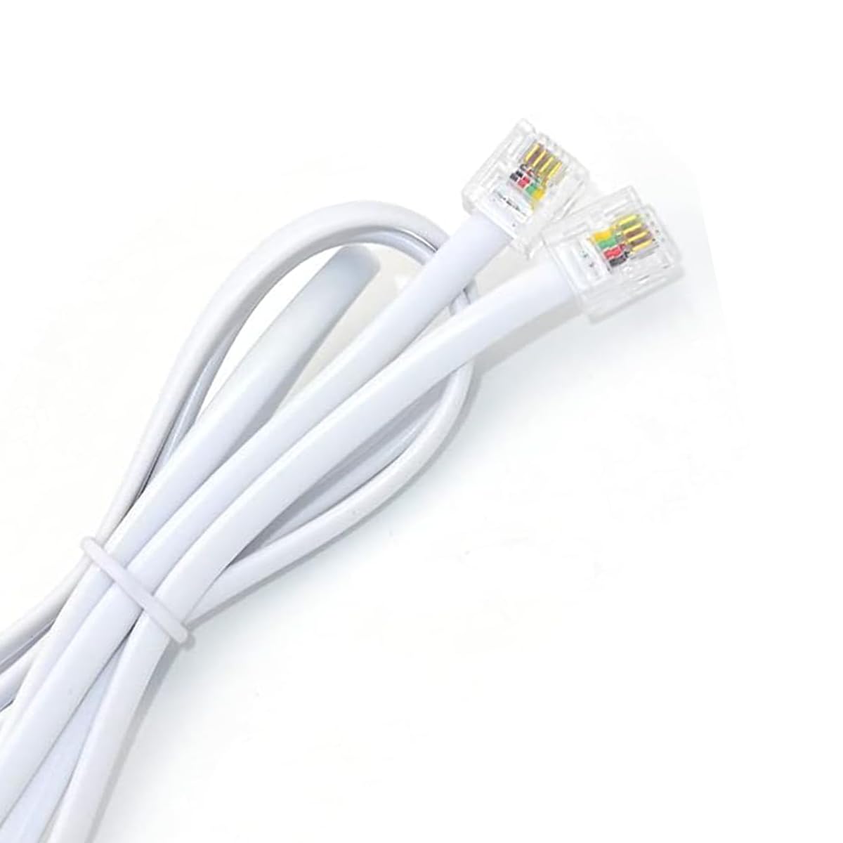 NEORTX RJ11 to RJ11 Cable 5ft, 1.5 Meters Phone Cord Telephone Line Extension Cord Cable Wire Male to Male 6P4C Modular Plug for Landline Telephone