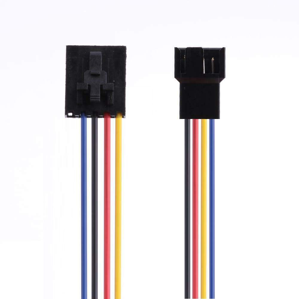 Wixine 5Pcs 5Pin to 4Pin Fan Connector Adapter Converter Extension Cable Wire