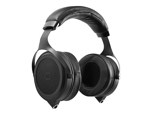 Monolith M1570 Over Ear Open Back Balanced Planar Headphones - with Plush, Padded Headband, Removable Earpads, Low Distortion for Studio, Black