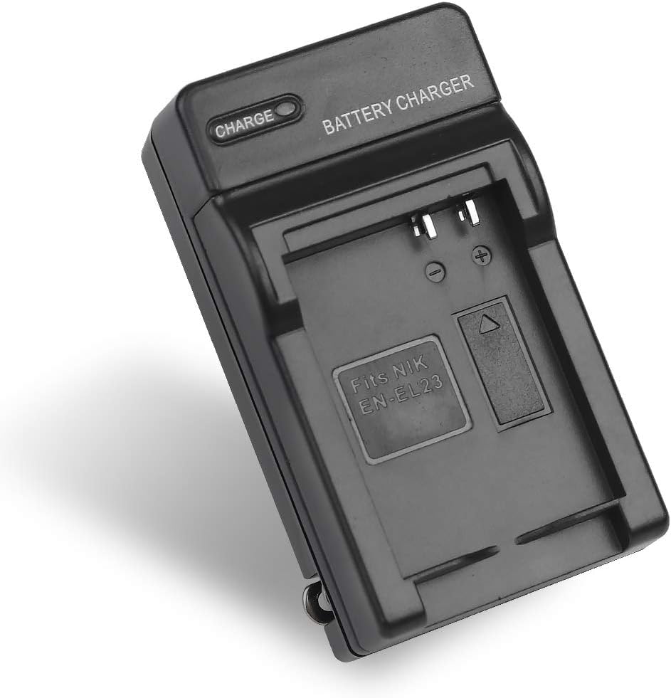 EN-EL23 Battery Charger for Nikon Coolpix P600, S810C and More... Cameras + Microfiber Cloth