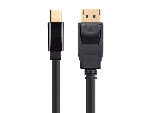 Monoprice 115888 Mini DisplayPort 1.2 to DisplayPort Cable - 1.5 Feet, 4K Capable, Supports 3D Video - Select Series Black