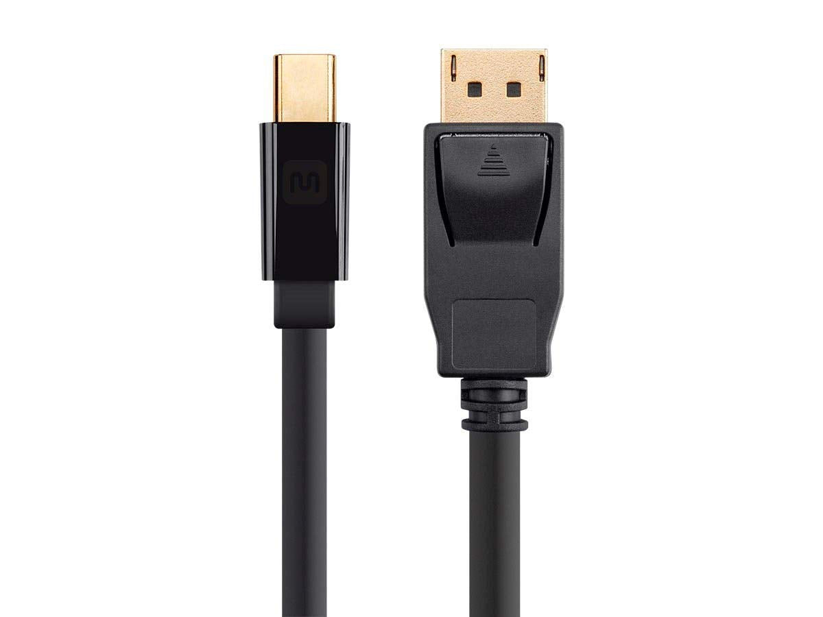Monoprice 115888 Mini DisplayPort 1.2 to DisplayPort Cable - 1.5 Feet, 4K Capable, Supports 3D Video - Select Series Black