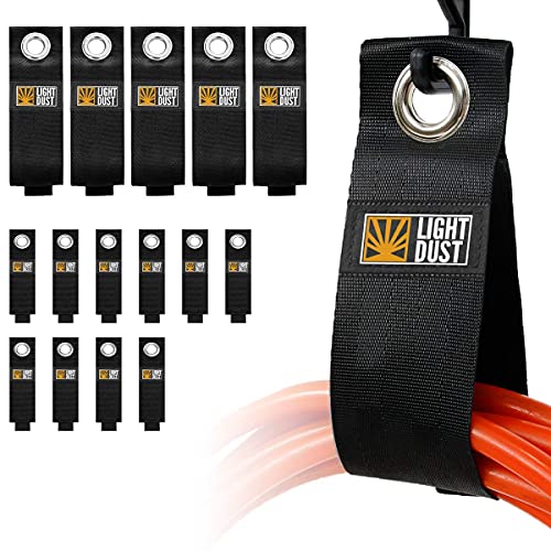 15PCS Heavy Duty Storage Straps - Garage Organization Tool Organizers and Fastening Straps - Cord Wrap Keeper, Cable Straps for Cords, Hoses, Rope