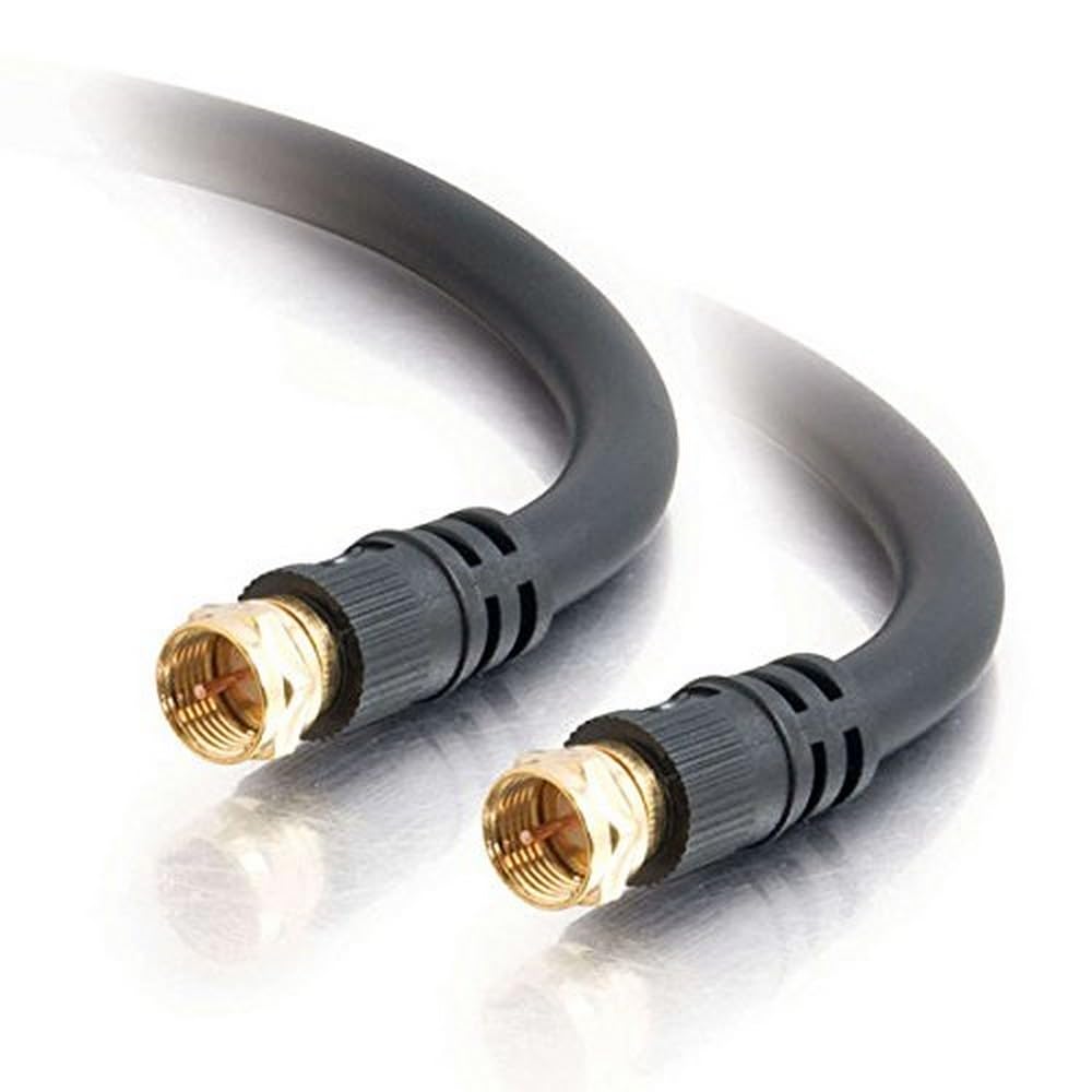 C2G 29131 Value Series F-Type RG6 Coaxial Video Cable, Black (3 Feet, 0.91 Meters)