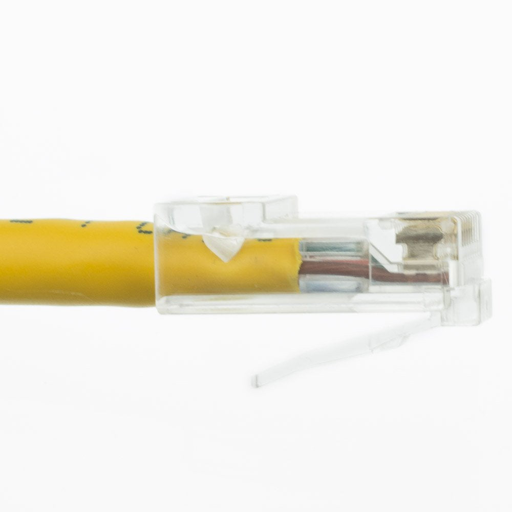 CableWholesale Cat5e UTP Ethernet Cable, Bootless, PoE, 100 ft, Yellow