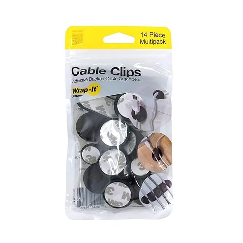 Wrap-It Storage Cable Clip Silicone BLK