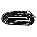 The VoIP Lounge 25 Foot Gloss Black Long Handset Receiver Curly Coil Cord for Landline Phone