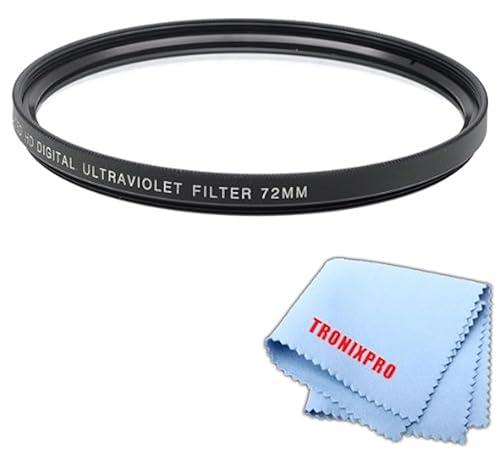 Tronixpro 72mm UV Protection Filter - HD Clear Digital Lens Protector for DSLR Camera, Reduces Glare & Ghosting