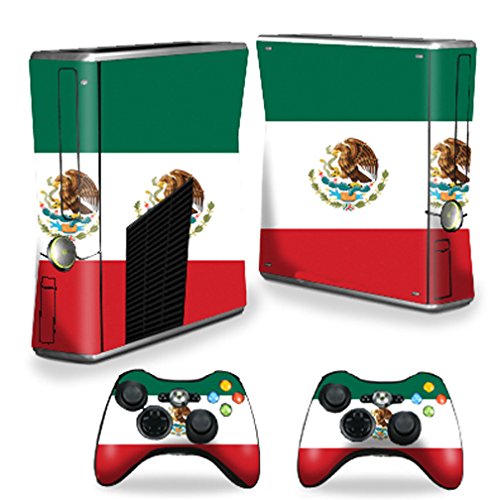 MightySkins Skin Compatible with X-Box 360 Xbox 360 S Console - Mexican Flag | Protective, Durable, and Unique Vinyl Decal wrap Cover | Easy to Apply
