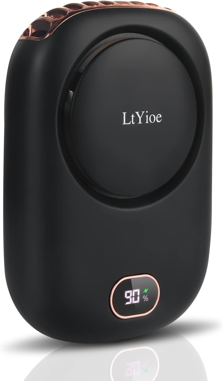LtYioe Mini Fan Mini Handheld Fan Portable Fans USB Rechargeable, Personal Desk Fan Multifunctional with Strong Airflow, LED Smart Display and 3 Speed
