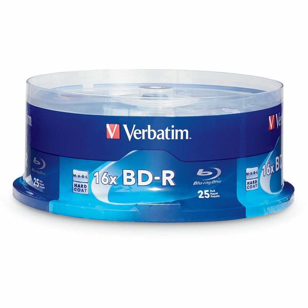 VERBATIM BD-R 25GB 16X with Branded SURFACE-25PK Spindle