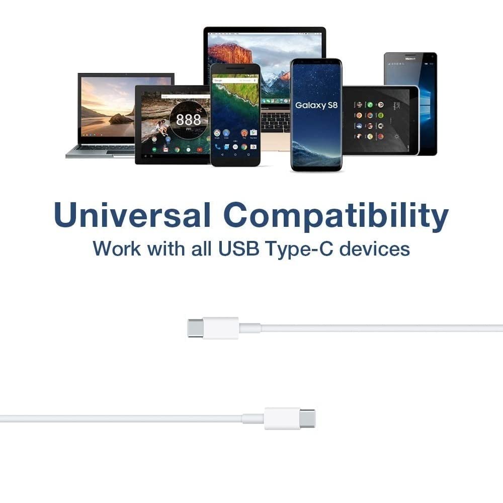 MYFON USB C to USB C Cable, Type C to Type C Cable, 2 Pack [3.3FT, 3.3FT], Fast Charging, High Speed Data Transfer, Android Phone Cable and More