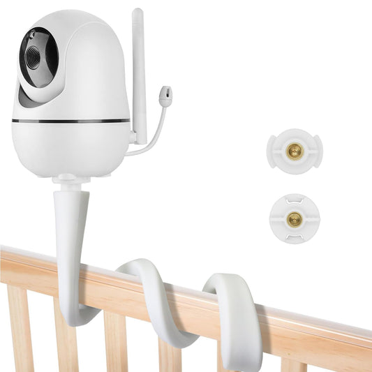 Flexible Baby Monitor Mount Bracket for Hello Baby HB6550/Pro/Plus/HB65/HB66/HB6339/HB248 and ANMEATE SM935E, 17.15 Inch Twist Stand Suitable for Crib