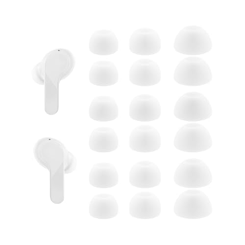 Ear Tips Replacement for JBL Vibe Beam/JBL Vibe Beam 2 / JBL Tune Beam Earbuds, Silicone Earbuds Tips, 9 Pairs (S/M/L) White