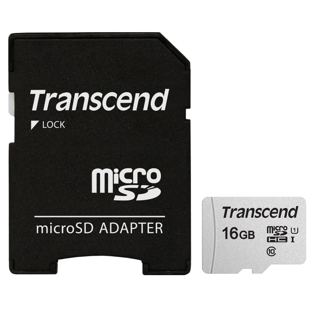 Transcend 16GB Micro SDHC Secure Digital UHS-I Memory Card, Compatible with Samsung Galaxy Grand Prime VE 4G Cell Phone, Class 10, U1, 95MB/s, 300