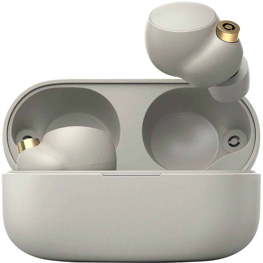 Sony WF-1000XM4 Noise Canceling Wireless Earbud Headphones - Silver (Renewed)