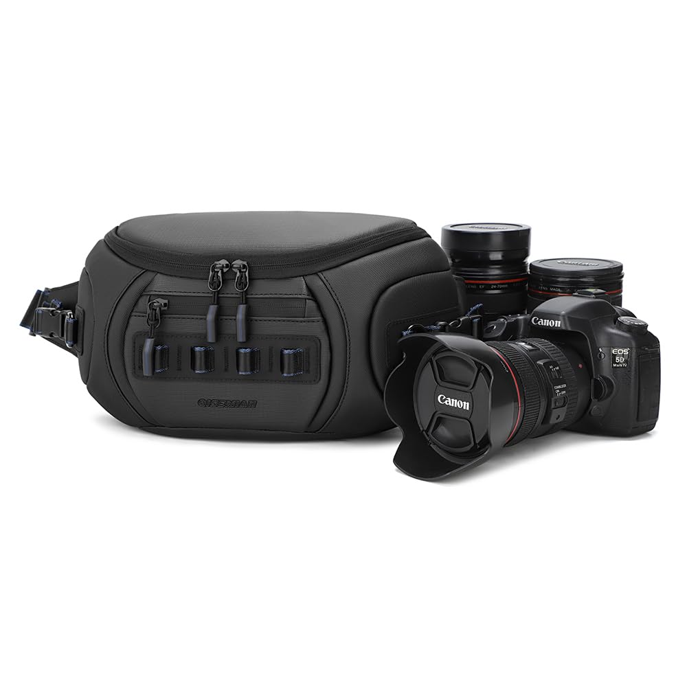 peacechaos Compact Camera Sling Bag for Mirrorless & Small DSLR - Waterproof Crossbody Camera Bag with Adjustable Strap & Removable Dividers