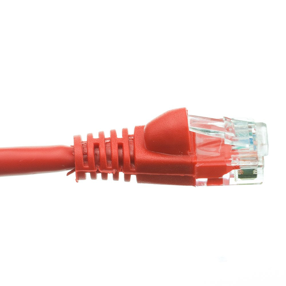 CableWholesale Cat6 UTP Ethernet Cable, Snagless Boot, PoE, 50 ft, Red