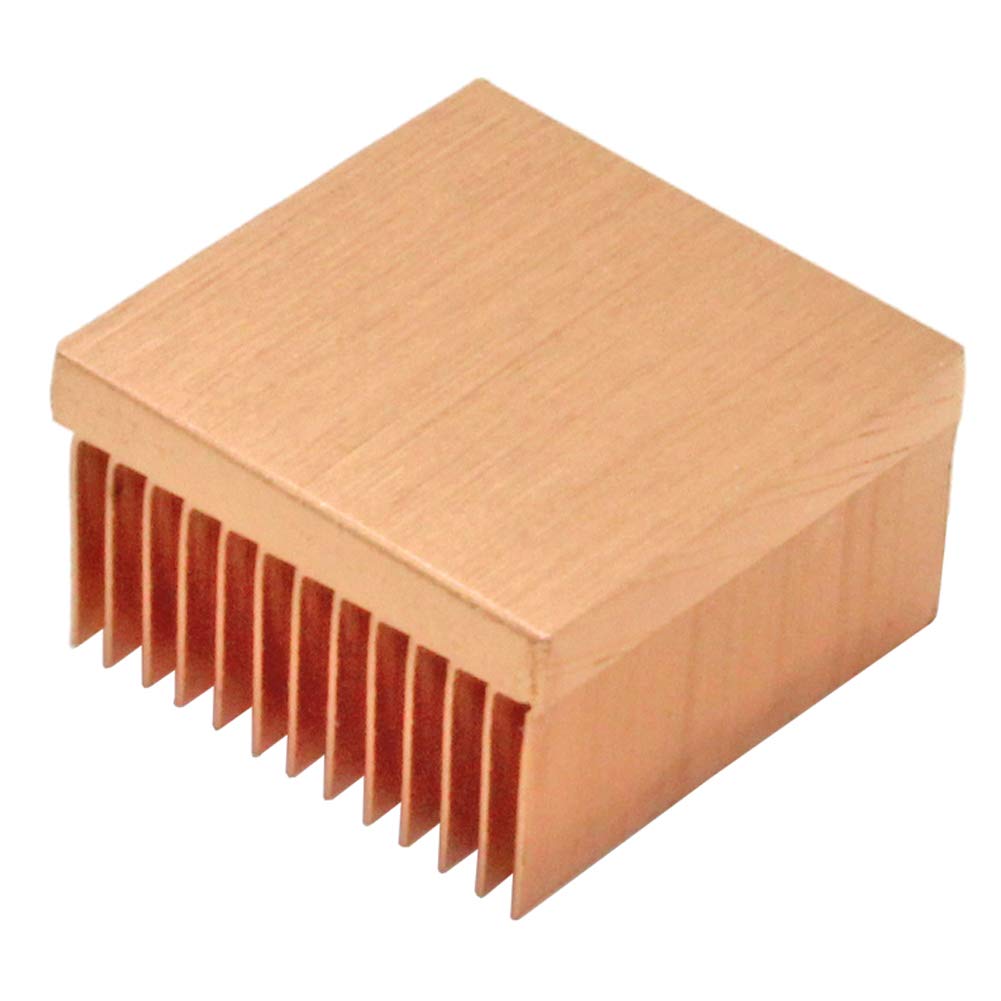 2Pcs Pure Copper Heatsink 0.79" x 0.79" x 0.43" / 20mm x 20mm x 11mm Skiving Fin Heat Sink Cooling for Raspberry pi Electronic 3D Printer CHIP IC MOS