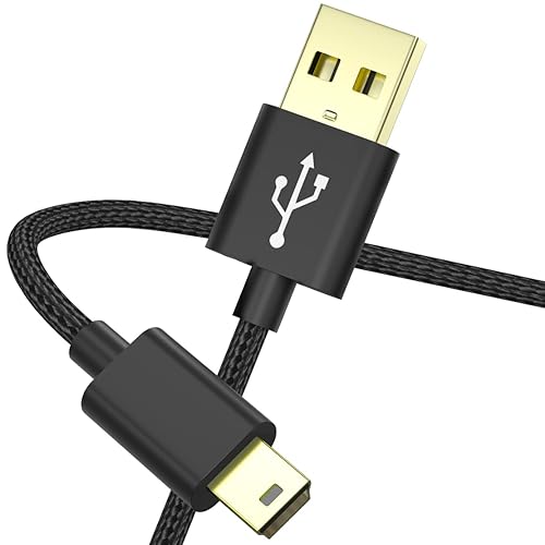 SCOVEE Camera USB Cable,Braided Mini USB Data Transfer Cord for Canon Rebel/PowerShot/EOS/DSLR/ELPH Digital Cameras, Camcorder Wire for Canon