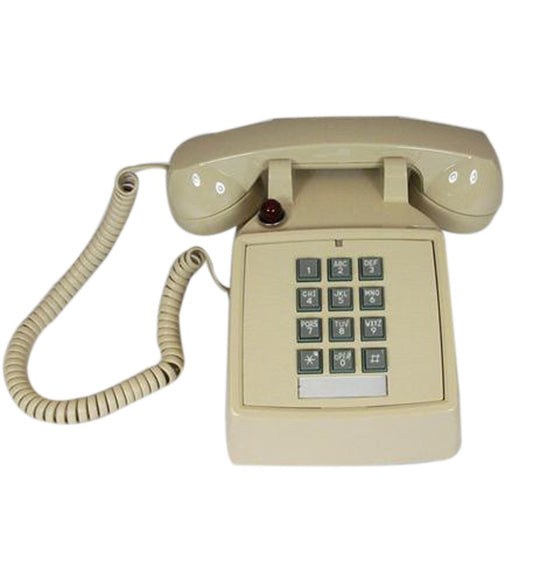 CORTELCO KELLOGG 2500 M-W Desk Mount Phone with Telephony Cords Ash with Vol Cntrl
