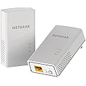 NETGEAR Powerline Adapter Kit, 1000 Mbps Wall-Plug, 1 Gigabit Ethernet Ports (PL1000-100PAS)