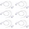 GDQLCNXB 6Sets Magnetic Reed Switch RC-33 NC Recessed Wired Window Door Contact Sensor Alarm (White Normally Closed