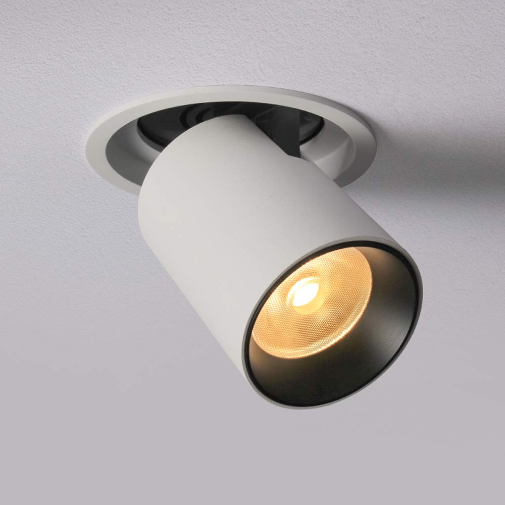 Aisilan 3 Inch 9W Recessed Spotlight, Round LED Downlight, Anti Glare Spot Light, Adjustable Angle Downlight Gimbal Light, Warm White CRI97 for Indoor