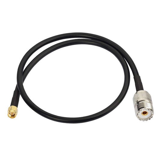 BINGFU Ham Radio Antenna Adapter SMA Male to UHF SO239 Female RG58 Coaxial Jumper Cable 60cm 2 feet for Handheld Marine VHF/Two Way Radio RTL SDR