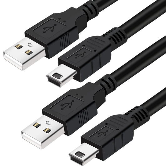 Mini-USB Cable,2Pack 10ft USB 2.0 Type A to Mini-B Charging Cord for Gopro Hero 3+ Hero4,for Garmin Nuvi,PS3 Controller Charger,MP3 Player,Dash