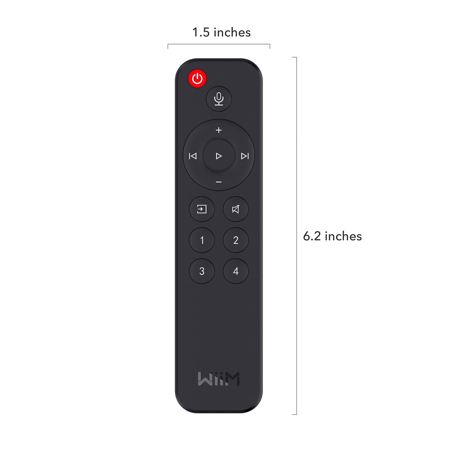 WiiM Voice Remote for WiiM Mini and Pro Audio Streamer, Push-to-Talk, 4 Music Preset Buttons