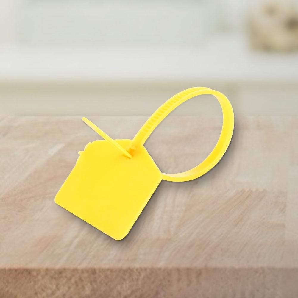 Yosoo Self-Locking Nylon Cable Ties Zip Ties Marker Ties (Yellow, 100Pcs, 4.7 inches)