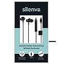 Silenva Active Noise Canceling Earbuds Wired, USB-C Wired ANC Earbuds, 20dB Earbuds Wired, Press Center Button Twice to Turn on ANC, Black
