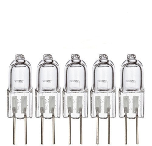 Simba Lighting Halogen G4 T3 5W 50lm Bi-Pin Bulbs 12V JC, 2700K, 5 Pack