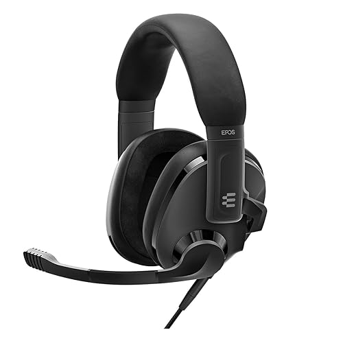 EPOS H3 Closed Acoustic Gaming Headset with Noise-Cancelling Microphone - Plug & Play Audio - Around The Ear - Adjustable, Ergonomic - for PC, Mac