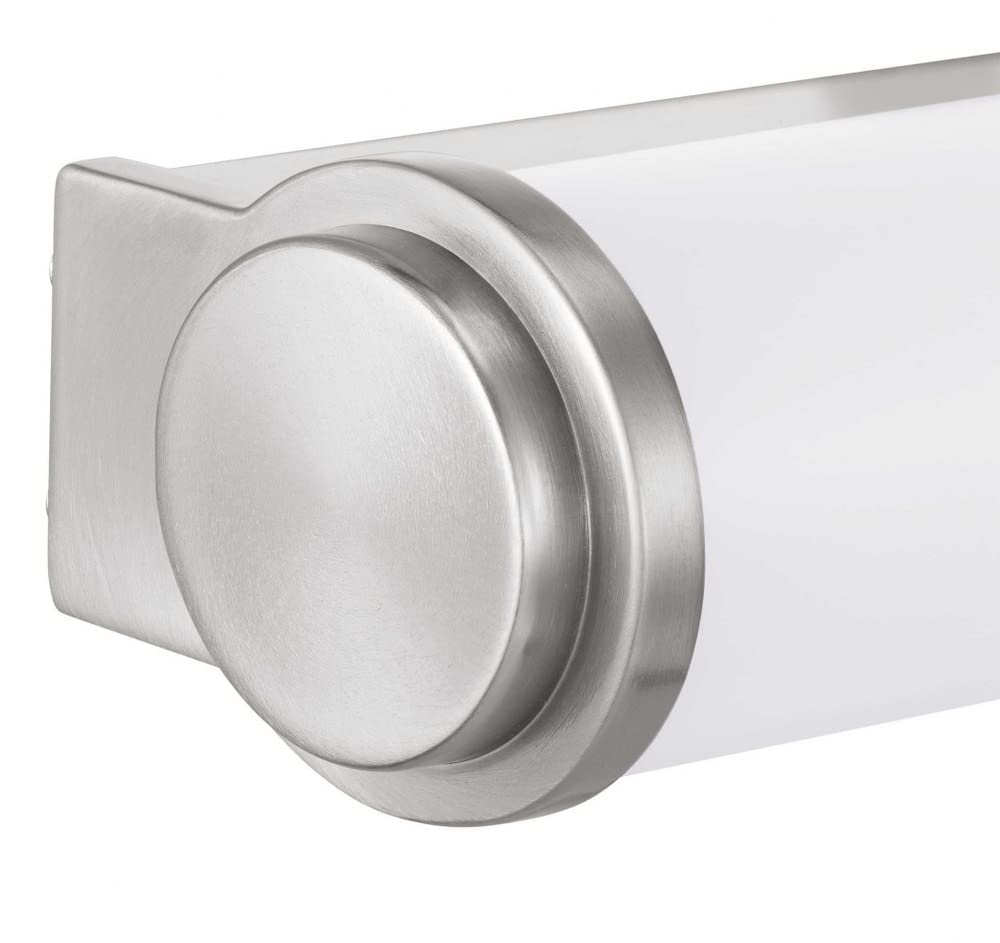 Progress Lighting Phase 1.1 LED Collection 24" White Shade Modern Bath Vanity Light Brushed Nickel